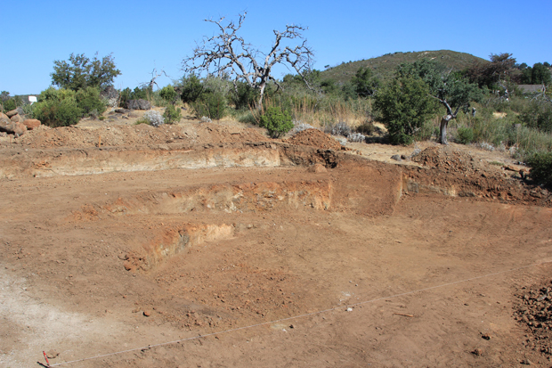 Site after grading.