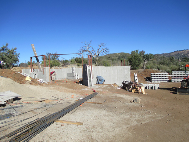 First course of perform wall panels.