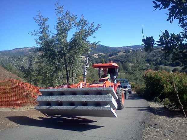 Perform wall panels arriving to site.