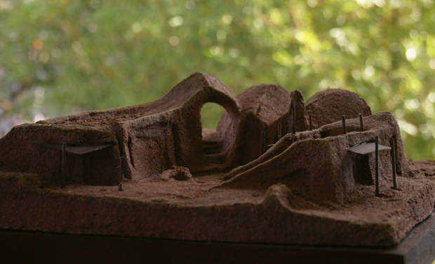 View of model - southwest side.